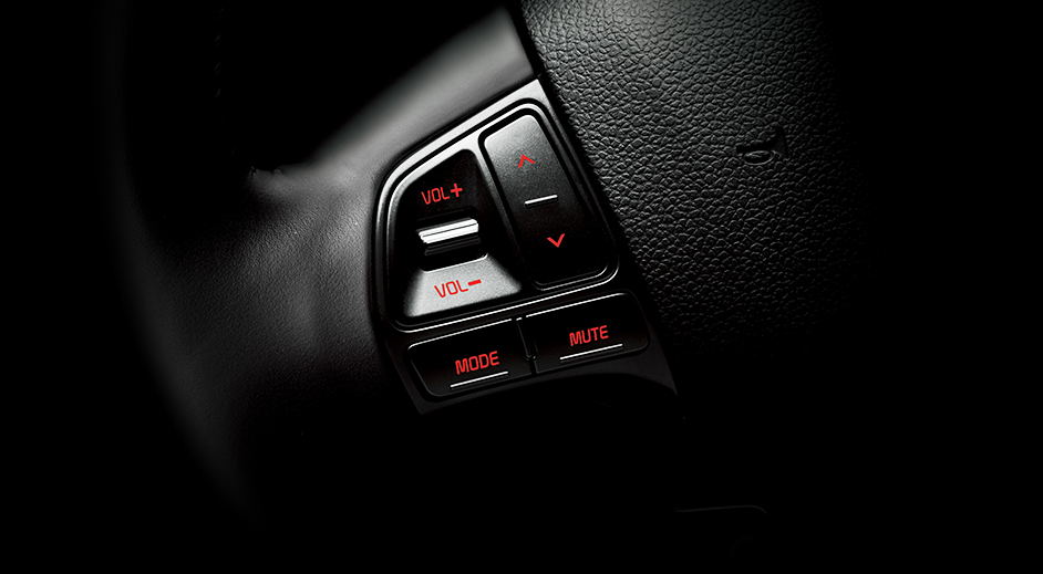 Kia Rio 4-door Interior Steering wheel audio remote